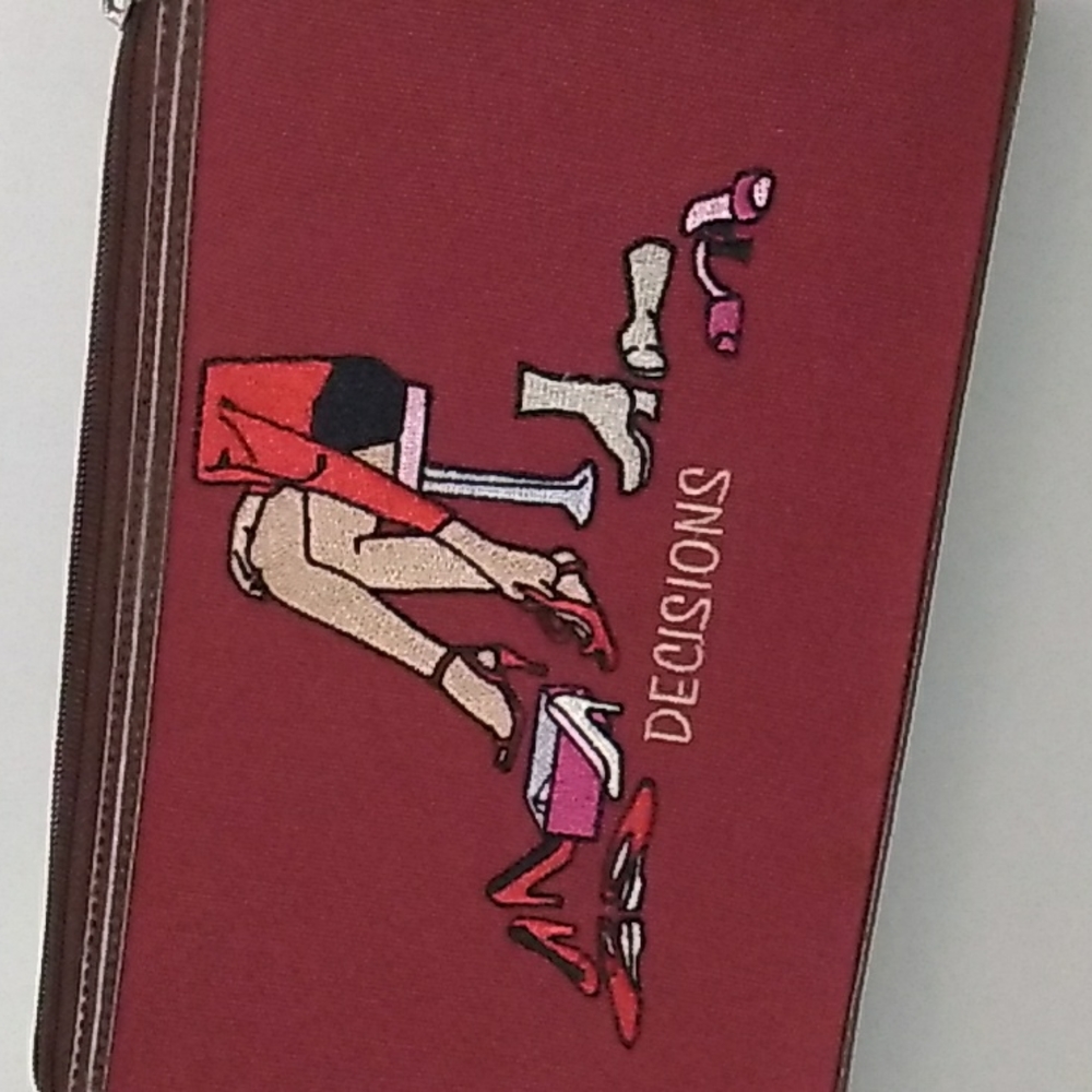 Face Secrets Cosmetic Bag Decisions Burgundy